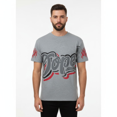 Dope Printed Drop Shoulder- Ash