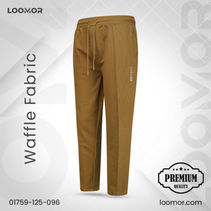 Men's Premium Waffle Fabric Trouser- Brown